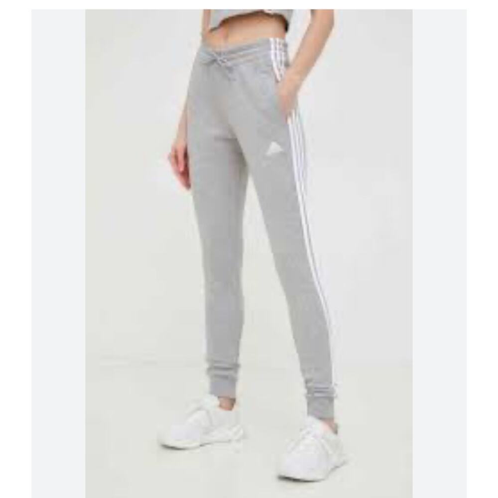 Adidas Essentials Classic Three Stripe Jogger Sweatpant Grey Size Small